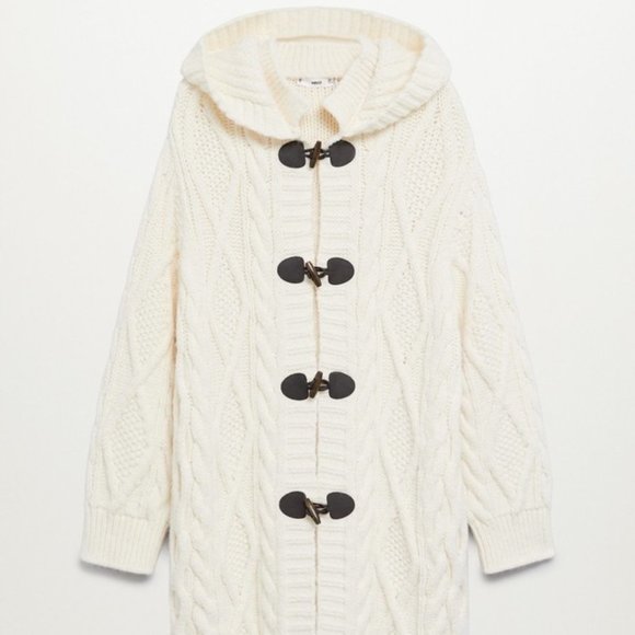 NWT Mango knit hooded coat - Picture 1 of 6